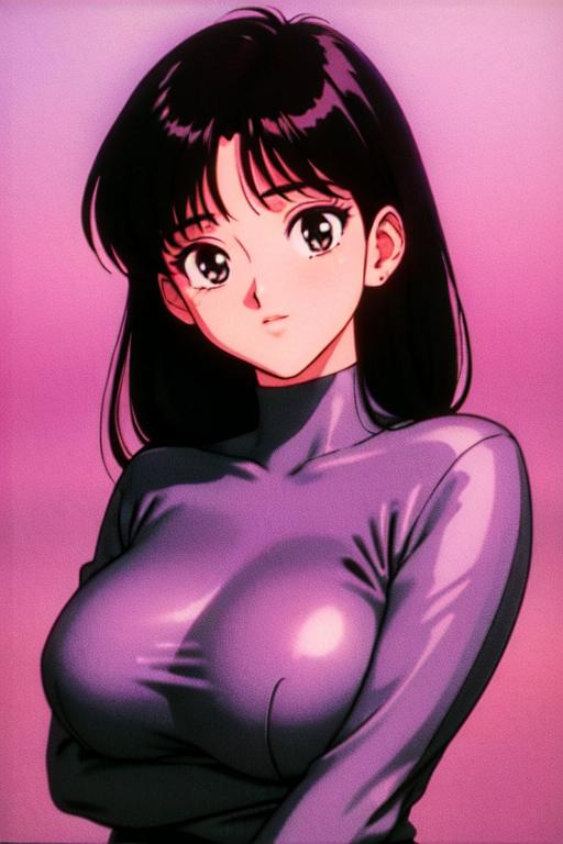 Hijab-wearing girl in 1990s anime ova on Craiyon